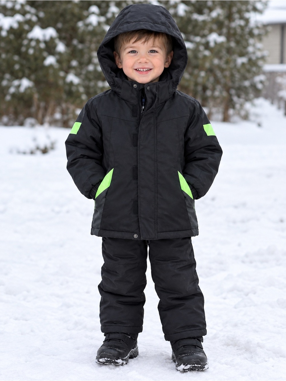 Kids Black Winter Mountain Warehouse Lined Jacket